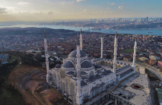 Çamlıca Camii havadan görüntülendi
