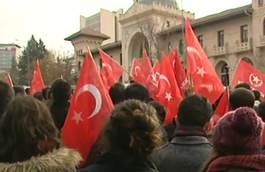  Çavuşoğlu-Tillerson görüşmesi öncesi protesto eylemi