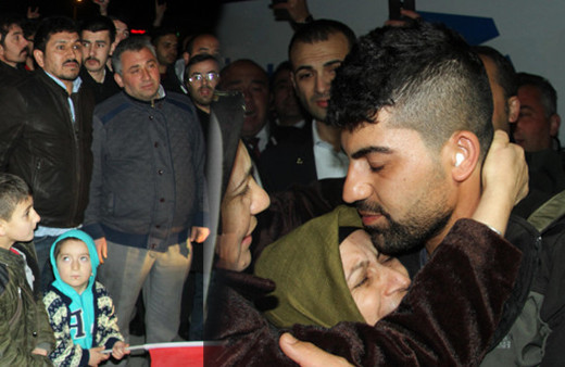 Afrin gazisi böyle karşılandı