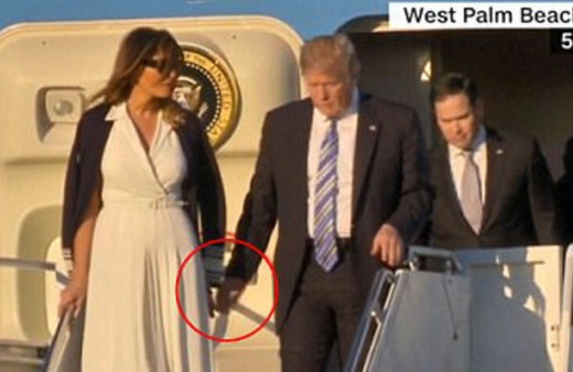First Lady'nin hareketi Trump'ı şoke etti!