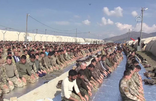 JÖH'ler ve PÖH'ler hep birlikte cuma namazı kıldı