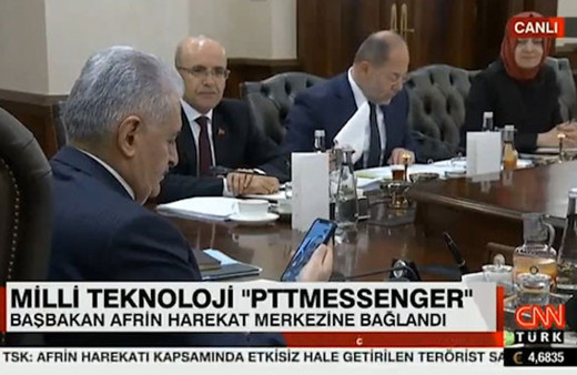 Başbakan PTT Mesenger ile Afrin'e bağlandı!