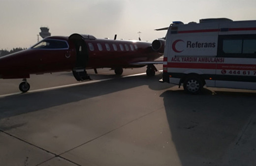 Kalp hastası bebek uçakla İstanbul'a getirildi