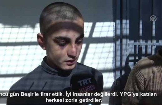 PYD/PKK'nın zorla silahlandırdığı çocuklar ve gençlerin açıklamaları