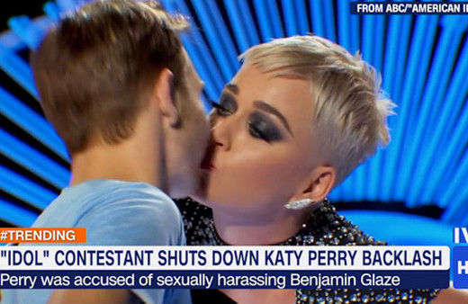 Kimse bunu beklemiyordu! Katy Perry'nin öpücüğü şok etti