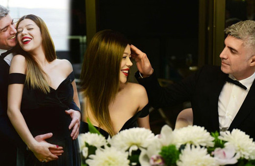 Özcan Deniz ile Feyza Aktan'ın düğününde elbise detayı