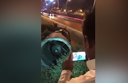 İşte Riyad'ı vuran füzenin görüntüleri... 