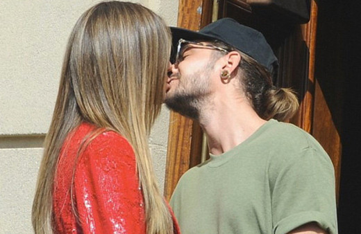 Heidi Klum 12 yaş küçük sevgilisiyle dudak dudağa