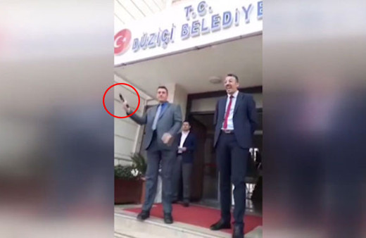 Düziçi Belediyesi görevlilerinden skandal görüntüler