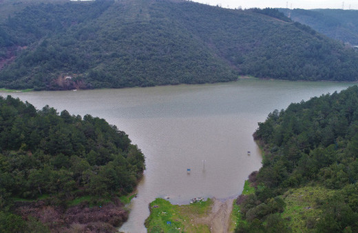 Barajlardaki doluluk oranı havadan görüntülendi