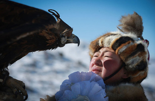 Moğolistan kartal festivalinden renkli görüntüler
