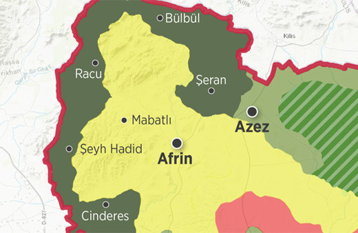 Afrin'in ne kadarı alındı son durum haritasına bir bakın!