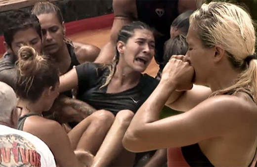 Berna parkurda kötü düştü: Çığlıkları Survivor adasını inletti!