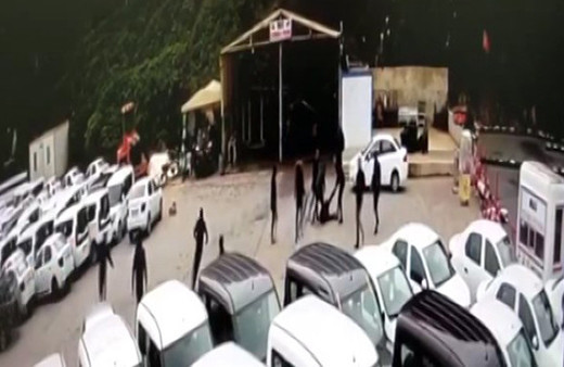 Mafya kamerada: İstanbul'da otoparkı böyle basmışlar!