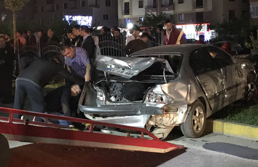 Çorum'a 8 araç birbirine girdi