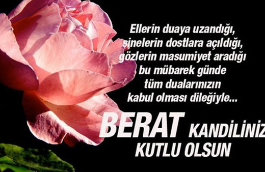 Resimli kandil mesajları Berat Kandili hadisleri ve ayetleri-2018