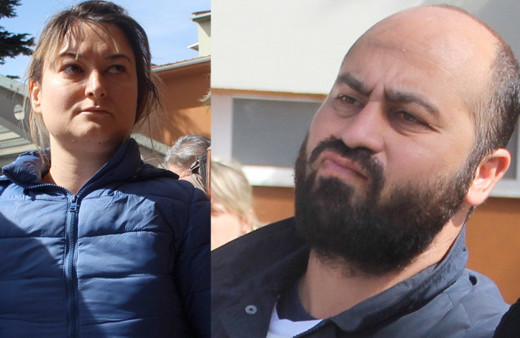 Volkan Bayar'ın yüzüne dikkat! Eşi Saadet Bayar'la kelepçeli ilk görüntüleri