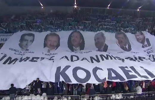 Cumhurbaşkanı Erdoğan'ı mest eden pankart!