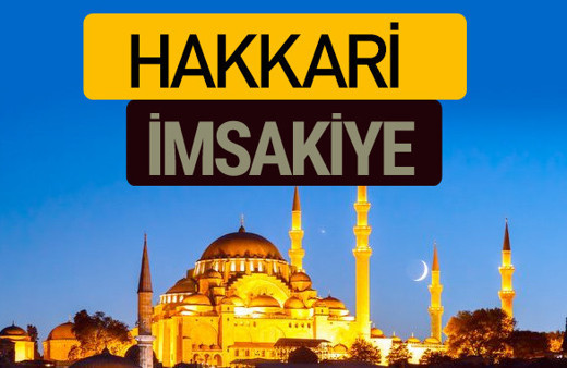 Hakkari İmsakiye 2018 iftar sahur imsak vakti ezan saati