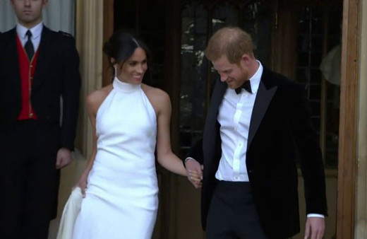 Kraliyet düğününde 2. perde! Gelinlik yerini beyaz kıyafete bıraktı