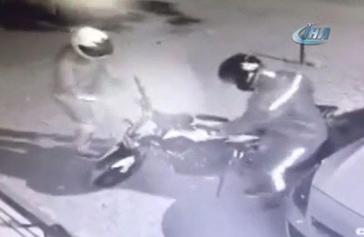 Ümraniye'de 35 bin TL'lik motosikleti böyle çaldılar! 