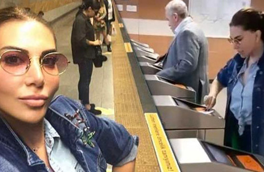 Toplu taşımada ünlü var! Herkesi metroya binmeye davet etti