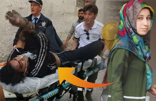 Alevler arasında kalan otoparkçıyı genç kız kurtardı!