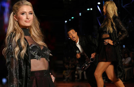 Paris Hilton'un zor anları! Az daha yere kapaklanıyordu