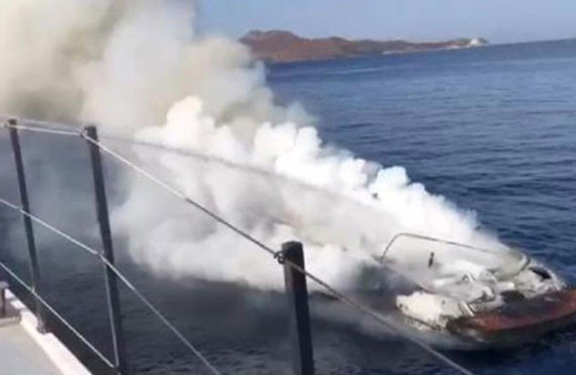 Lüks yat alev aldı! Kaptan dehşeti yaşadı