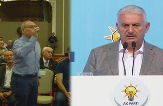 Başbakan konuşurken birden ayağa kalkıp bunları söyledi