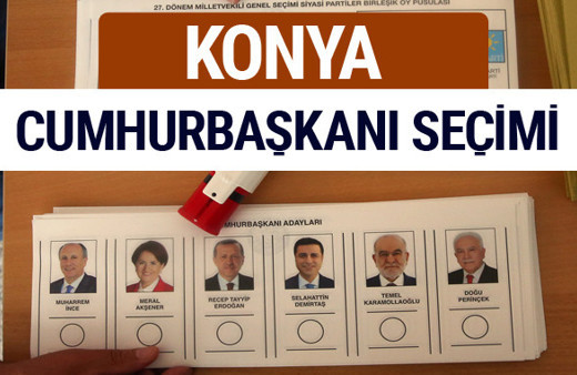 Konya Cumhurbaşkanları oy oranları YSK Sandık sonuçları 