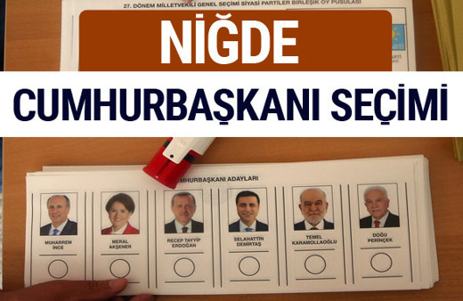 Niğde Cumhurbaşkanları oy oranları YSK Sandık sonuçları 