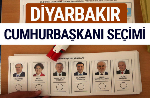 Diyarbakır Cumhurbaşkanları oy oranları YSK Sandık sonuçları 