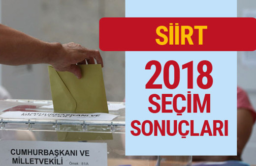 Siirt 2018 seçimleri sonucu Siirt milletvekili sonuçları