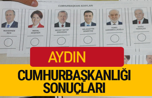 Aydın Cumhurbaşkanlığı seçim sonucu 2018 Aydın sonuçları