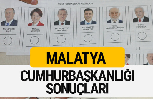 Malatya Cumhurbaşkanlığı seçim sonucu 2018 Malatya sonuçları