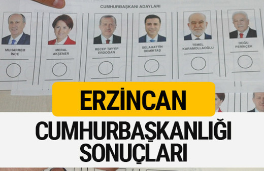 Erzincan Cumhurbaşkanlığı seçim sonucu 2018 Erzincan sonuçları