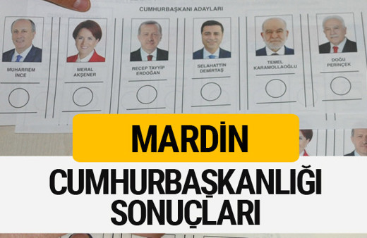 Mardin Cumhurbaşkanlığı seçim sonucu 2018 Mardin sonuçları