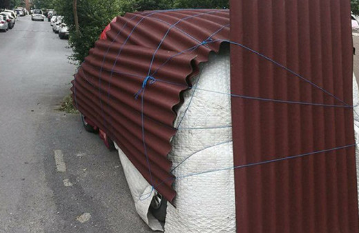 İstanbulluların dolu önlemleri görenleri şaşırttı!