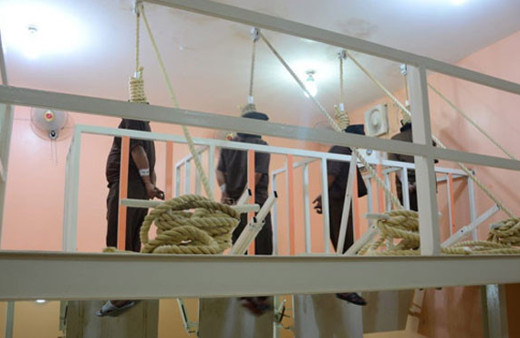 Teröristler aynı anda böyle idam edildi! İşte o görüntüler...