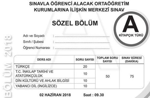 LGS soruları ve cevapları yayınlandı! İşte LGS sonu ve cevapları
