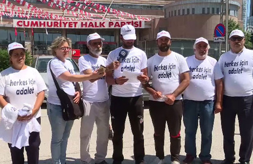 CHP Genel Merkezi'nde 'Herkes İçin Adalet' eylemi