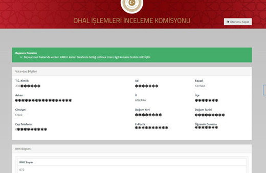 OHAL Komisyonundan başvuru takip sistemine düzenleme