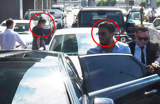 Ebru Şallı ve Uğur Akkuş muhabirleri görünce kaçtılar