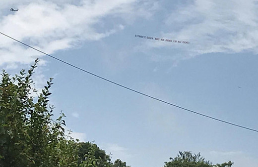 Pensilvanya'da hem havadan hem karadan protesto