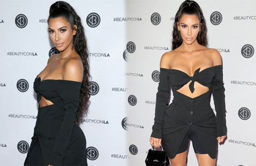 Kim Kardashian cesur kıyafetiyle görenleri büyüledi!