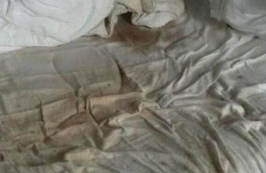 Evini kiraya verdi geri döndüğünde ise böyle buldu yatakta...