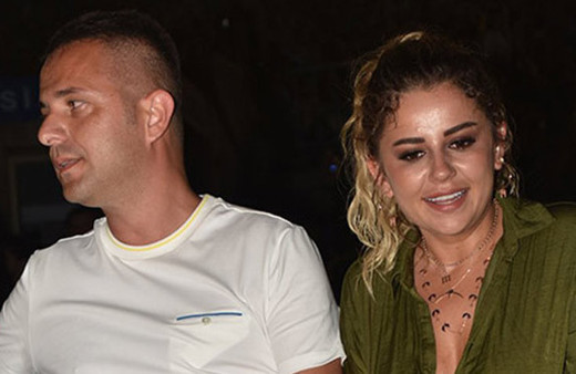 Merve Özbey'in yeni aşkı kameraları görünce küçük dilini yuttu!