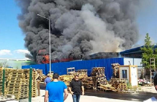 Ankara'da fabrika yangını! İşte ilk görüntüler