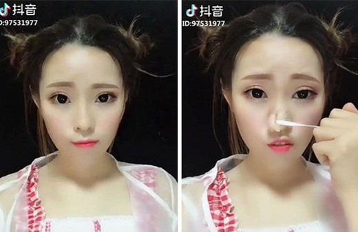 Makyajı silince başka biri çıktı! Görenin ağzı açık kalıyor